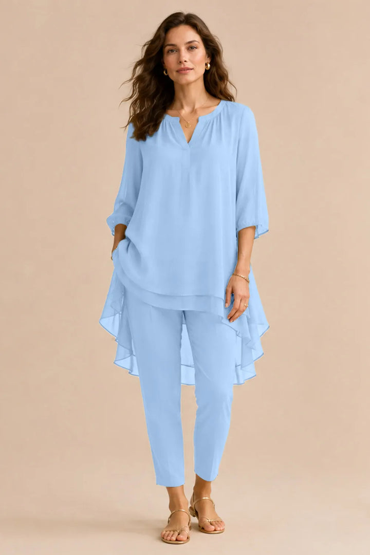 Seraphina elegantes Hosenensemble mit Overlay