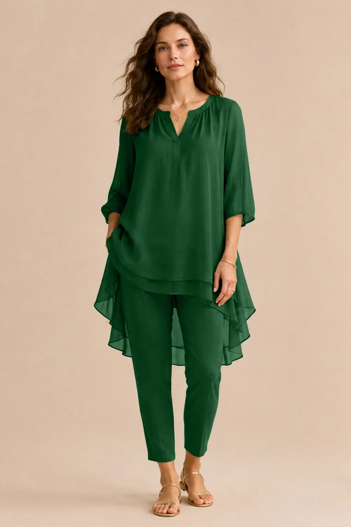 Seraphina elegantes Hosenensemble mit Overlay