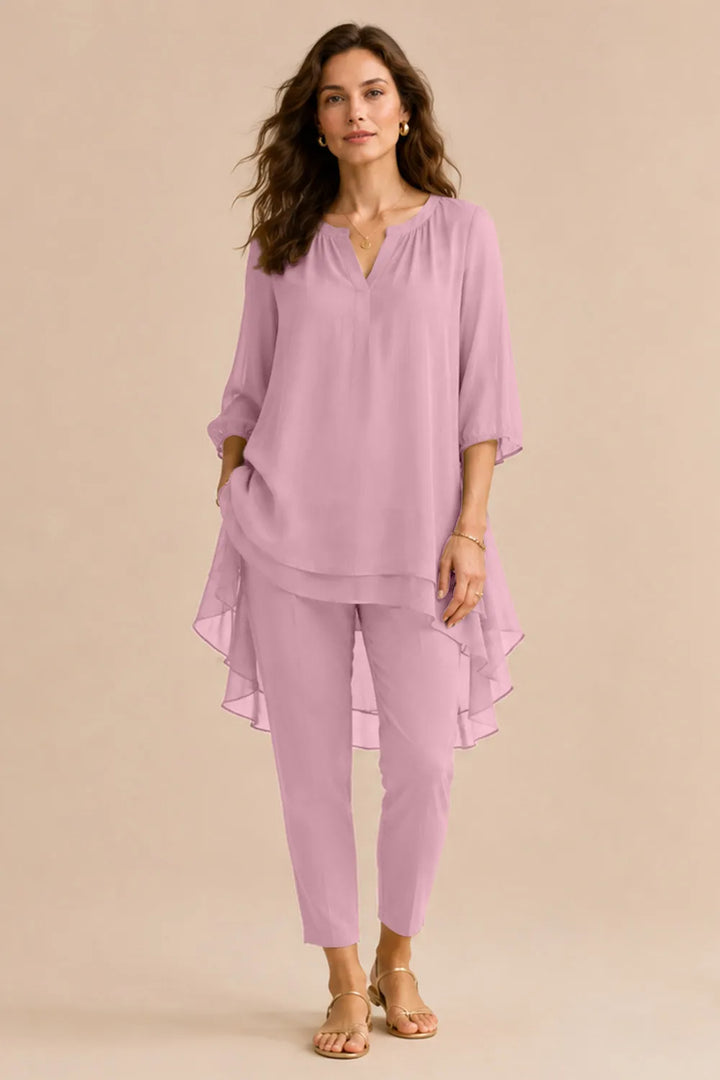 Seraphina elegantes Hosenensemble mit Overlay
