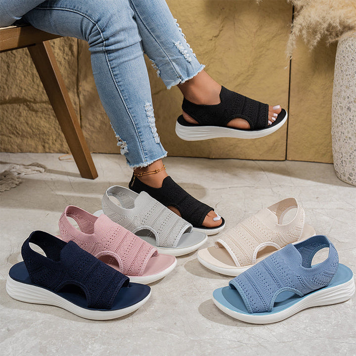 Anne™ | Sandalen mit Plateau, aus atmungsaktivem Material für Damen