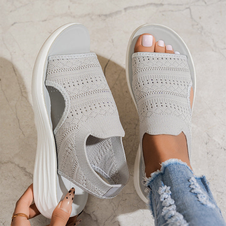 Anne™ | Sandalen mit Plateau, aus atmungsaktivem Material für Damen