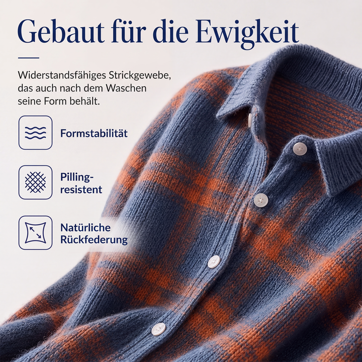Damen Karo-Cardigan mit Knopfleiste - Lässig, gemütlich & vielseitig