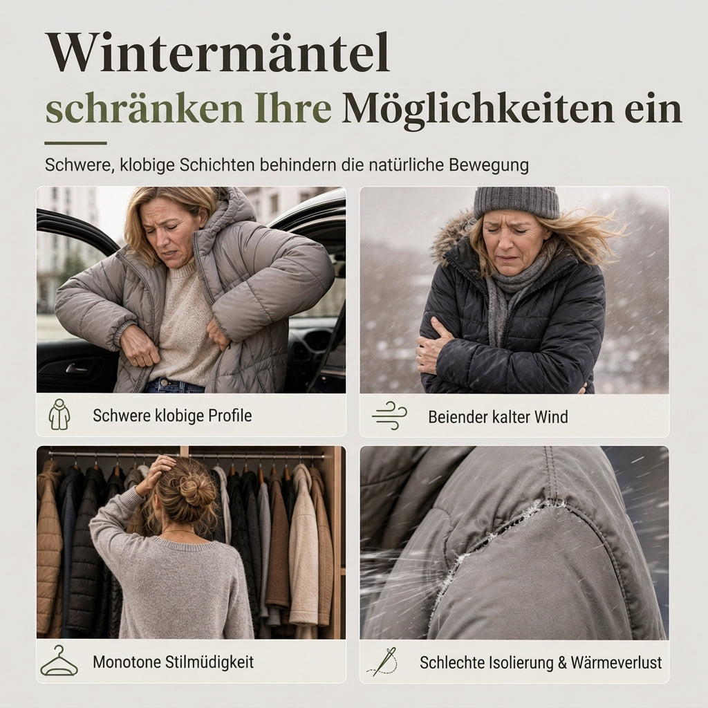 Wendbare, wattierte Slim-Fit-Mantel mit Kapuze