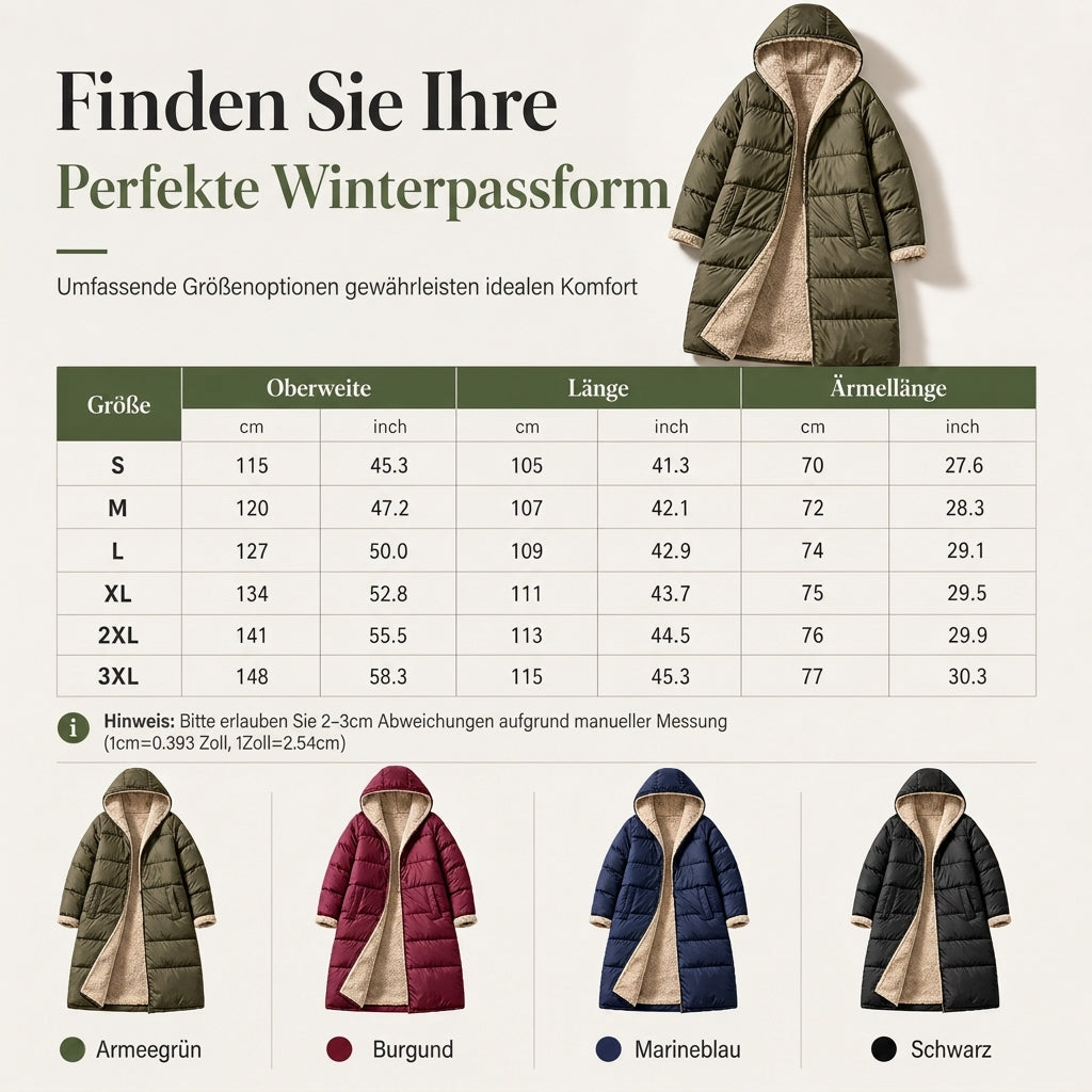 Wendbare, wattierte Slim-Fit-Mantel mit Kapuze