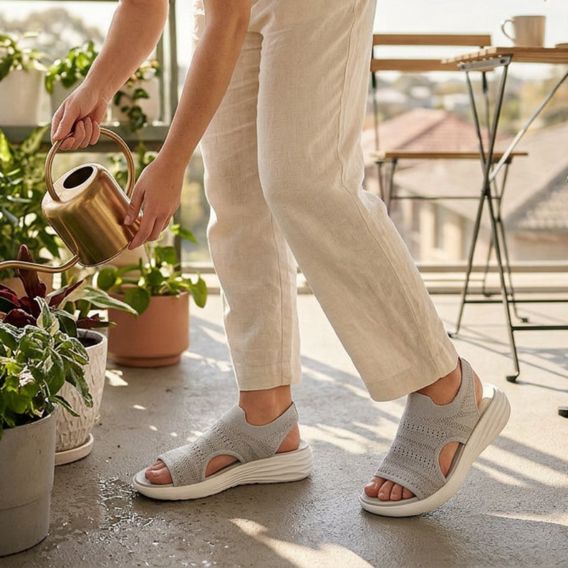 Anne™ | Sandalen mit Plateau, aus atmungsaktivem Material für Damen