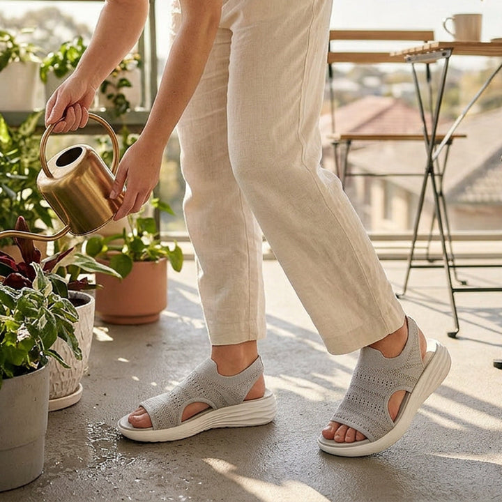 Anne™ | Sandalen mit Plateau, aus atmungsaktivem Material für Damen