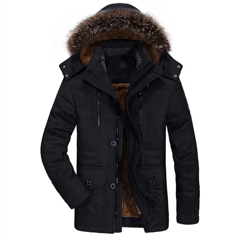 Baumwoll-Hoodie-Winterjacke