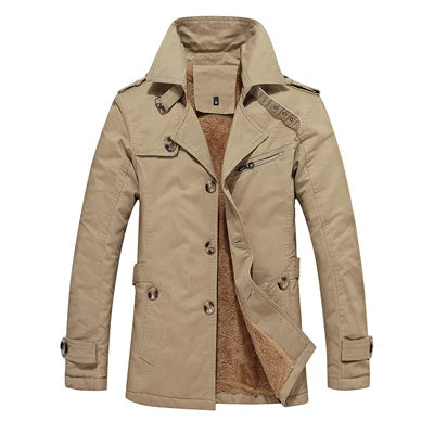Eleganter Gepolsterter Trenchcoat