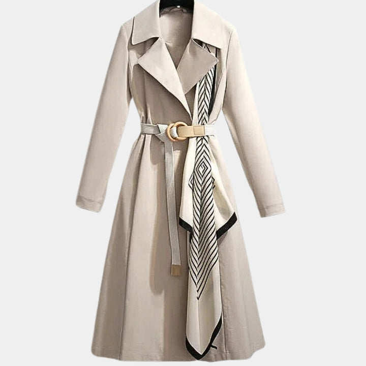 Clarice | Taillierter Klassischer Midi-Trenchcoat