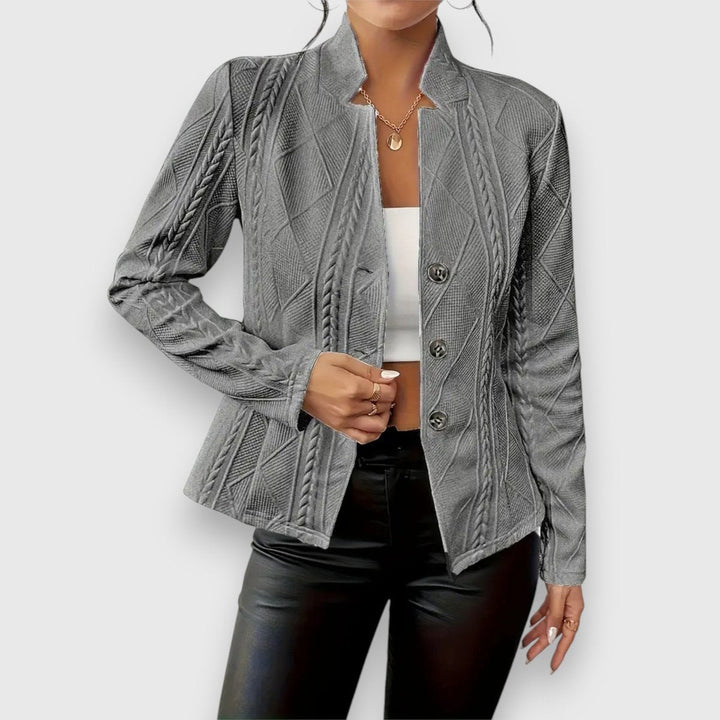 Loretta | Texturiertes Knopf-Front Cardigan