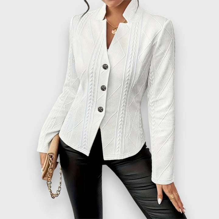 Loretta | Texturiertes Knopf-Front Cardigan