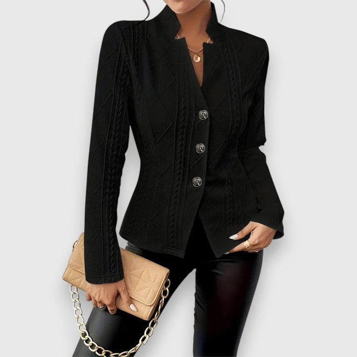 Loretta | Texturiertes Knopf-Front Cardigan