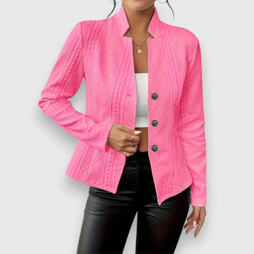 Loretta | Texturiertes Knopf-Front Cardigan