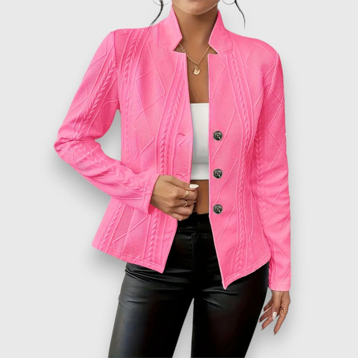 Loretta | Texturiertes Knopf-Front Cardigan