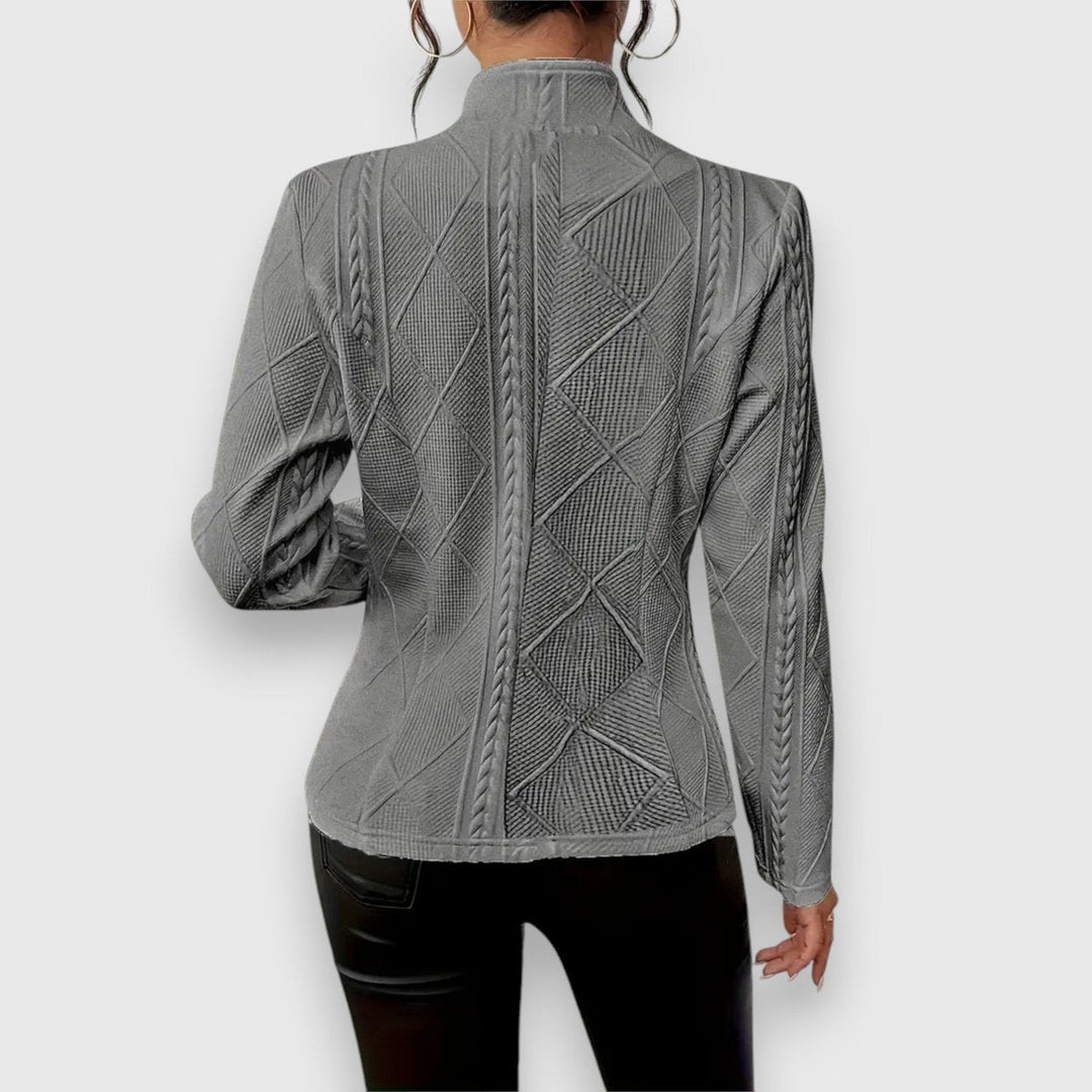 Loretta | Texturiertes Knopf-Front Cardigan