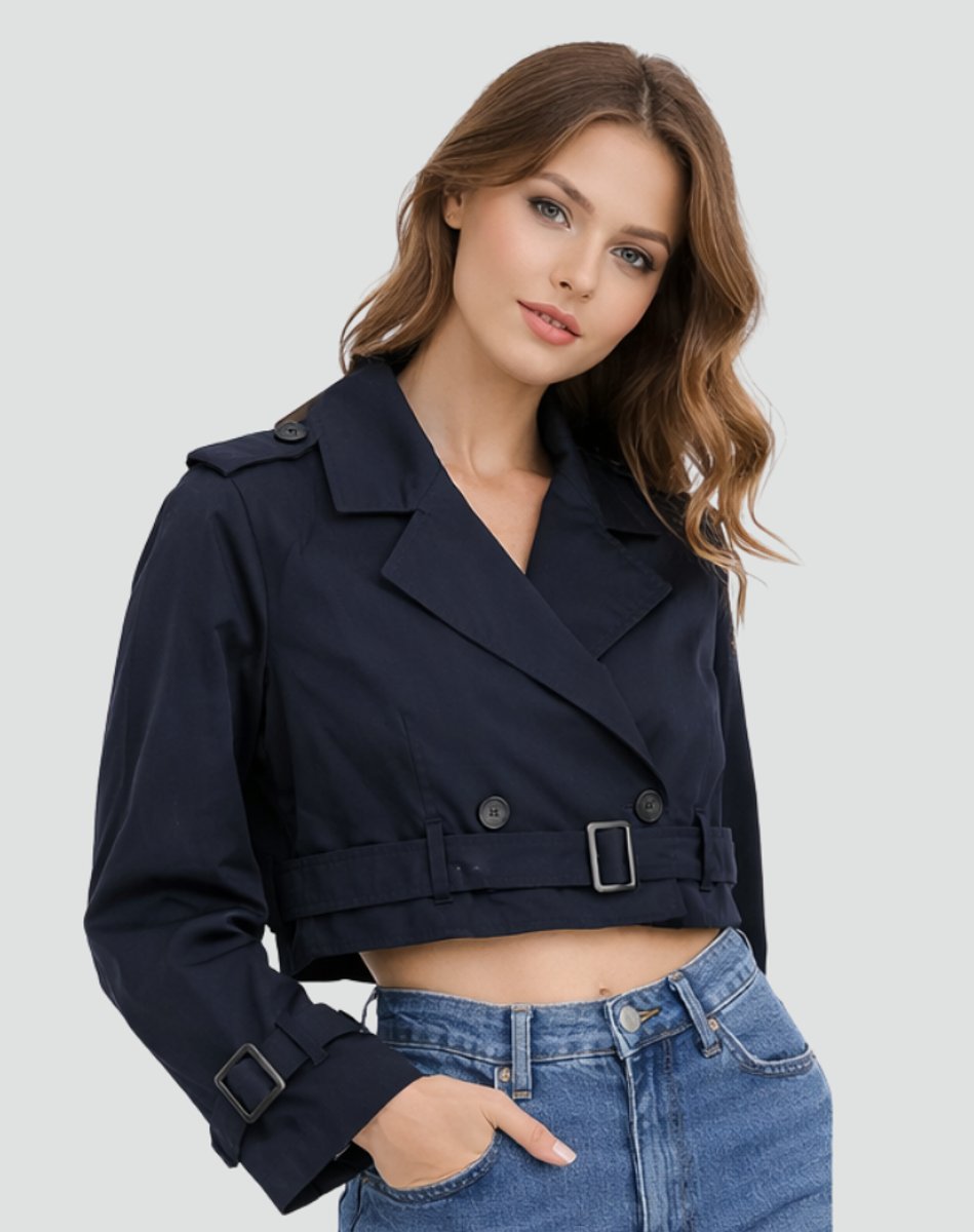 Juliana | Kurzer Gürtel-Trenchcoat