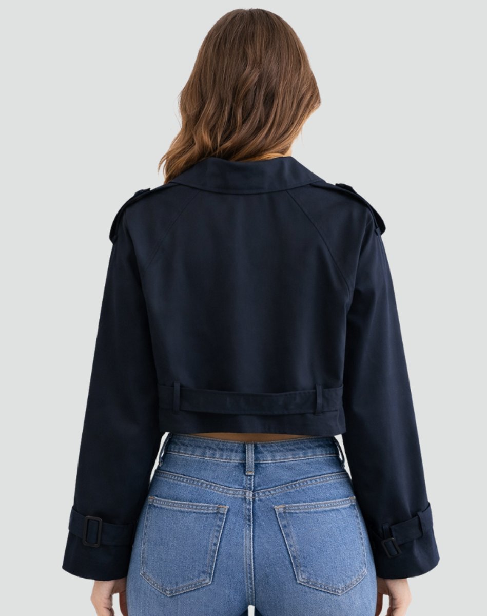 Juliana | Kurzer Gürtel-Trenchcoat