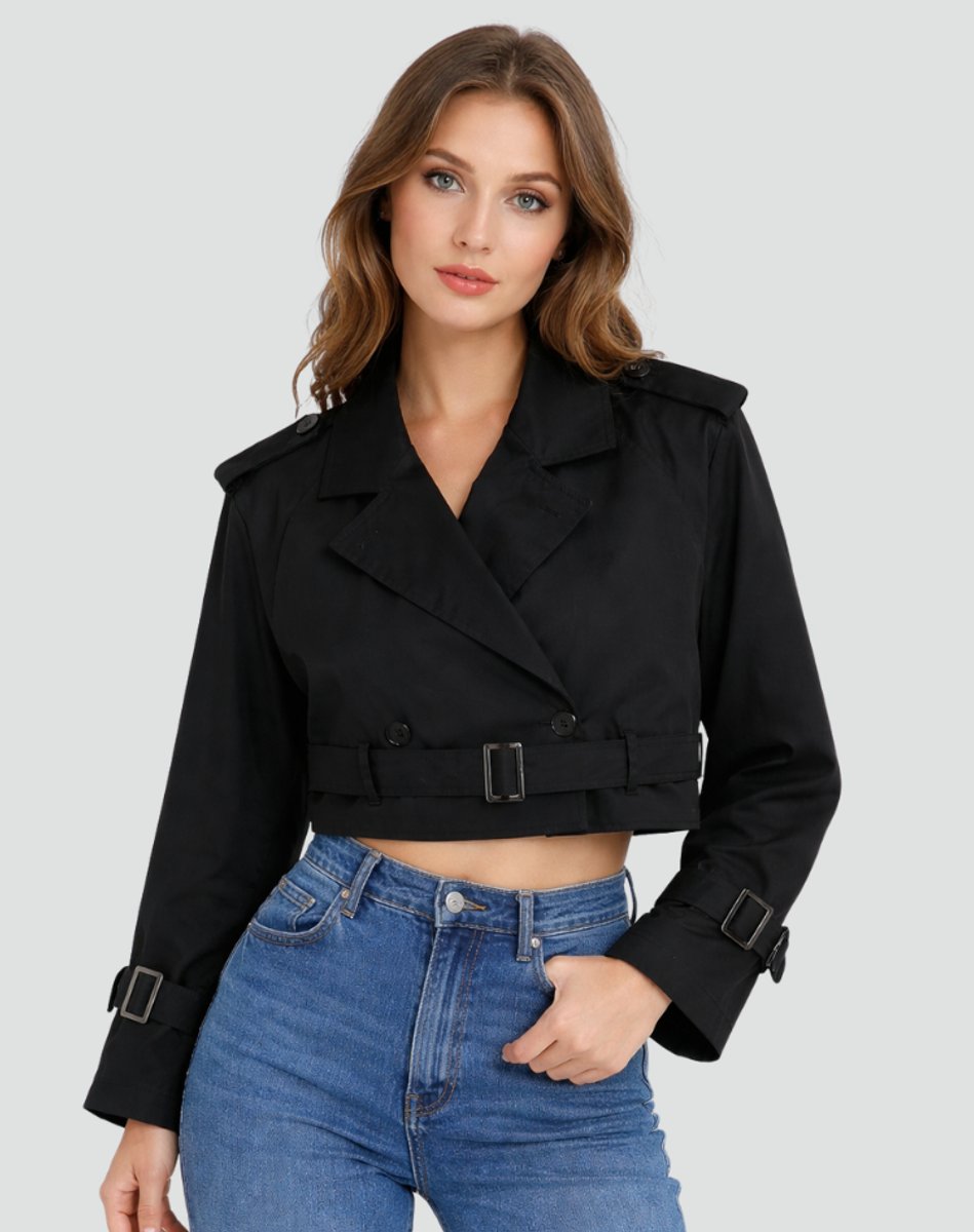 Juliana | Kurzer Gürtel-Trenchcoat