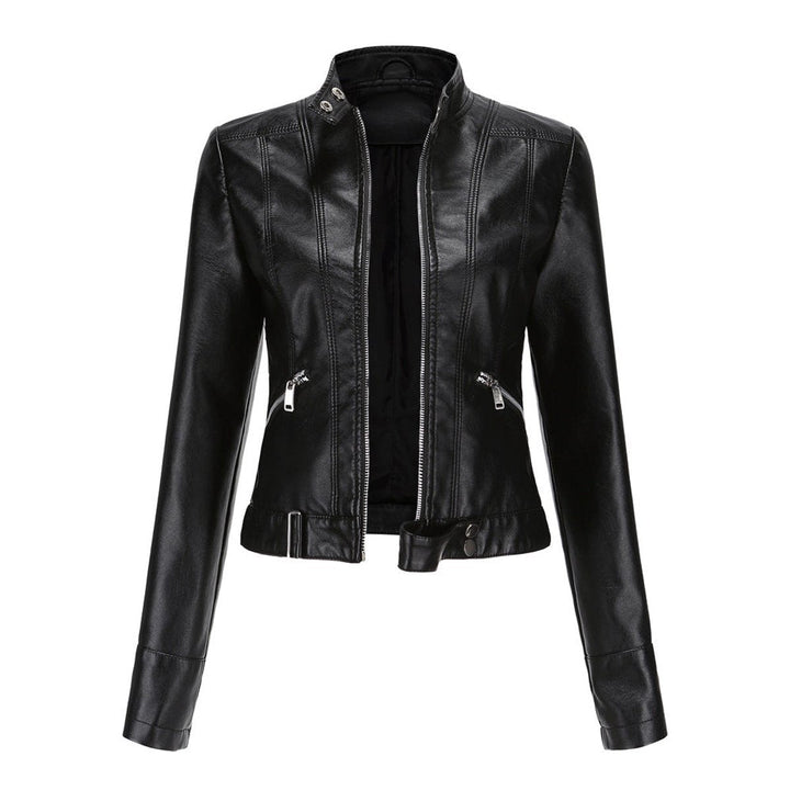 Linnea | Kurze Stehkragen-Motorradjacke