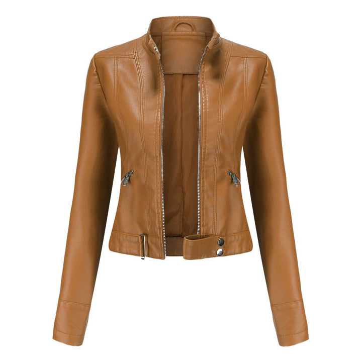 Linnea | Kurze Stehkragen-Motorradjacke