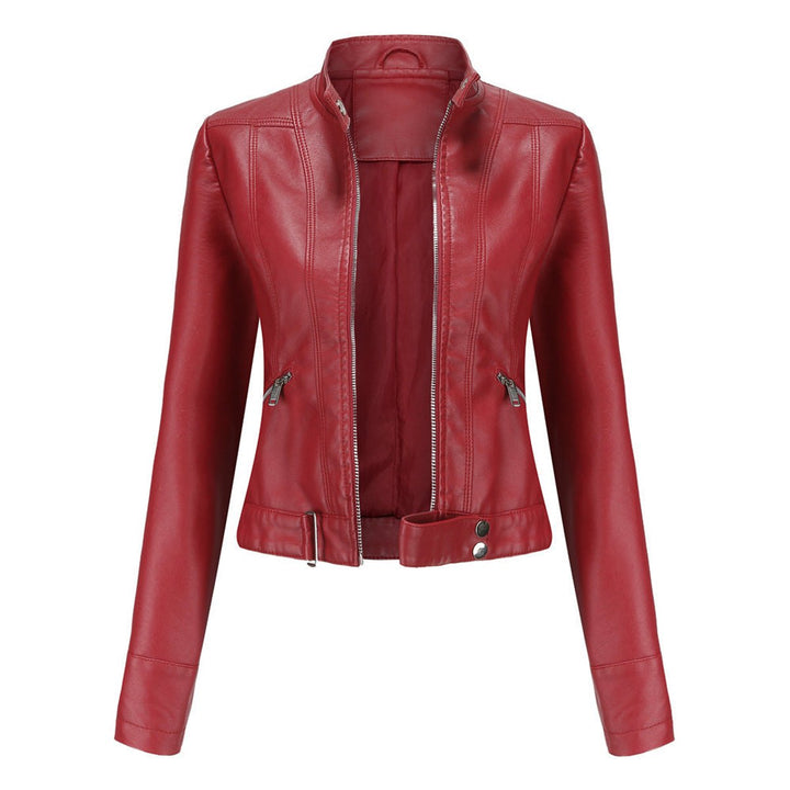 Linnea | Kurze Stehkragen-Motorradjacke