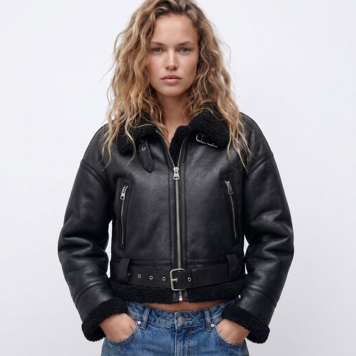 Verena | Kurze Aviator Bomberjacke