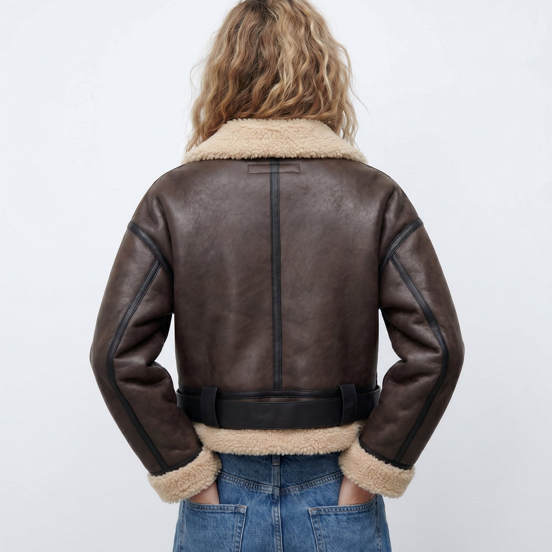 Verena | Kurze Aviator Bomberjacke