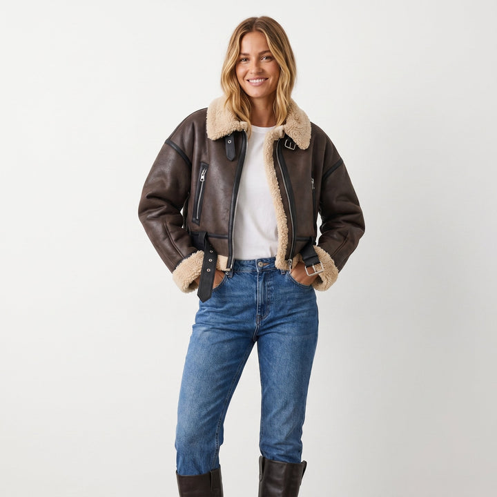 Verena | Kurze Aviator Bomberjacke