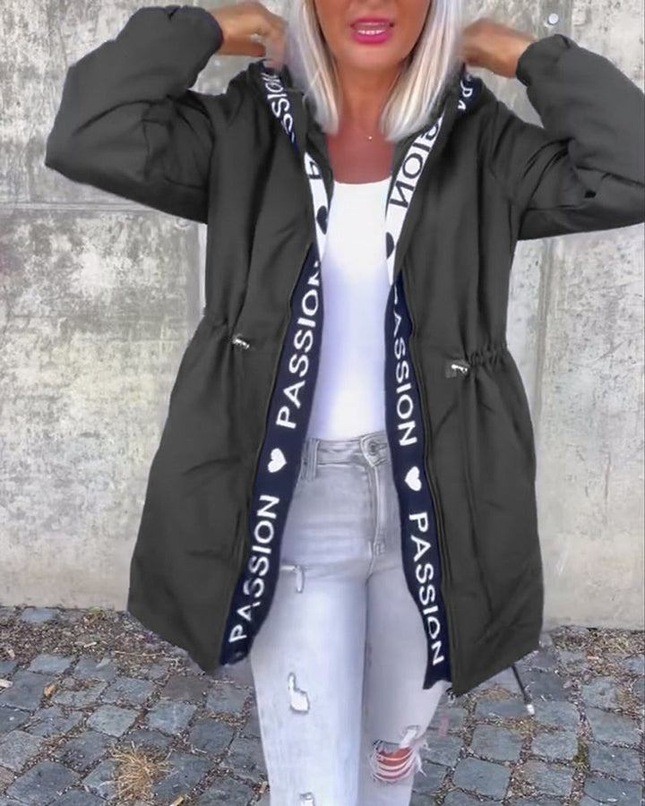Camila | Kapuzen-Midi-Parka mit Kordelzug