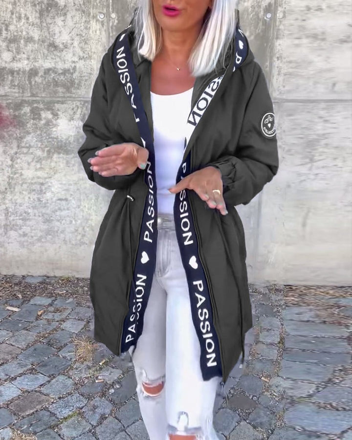 Camila | Kapuzen-Midi-Parka mit Kordelzug