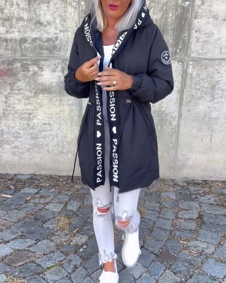 Camila | Kapuzen-Midi-Parka mit Kordelzug