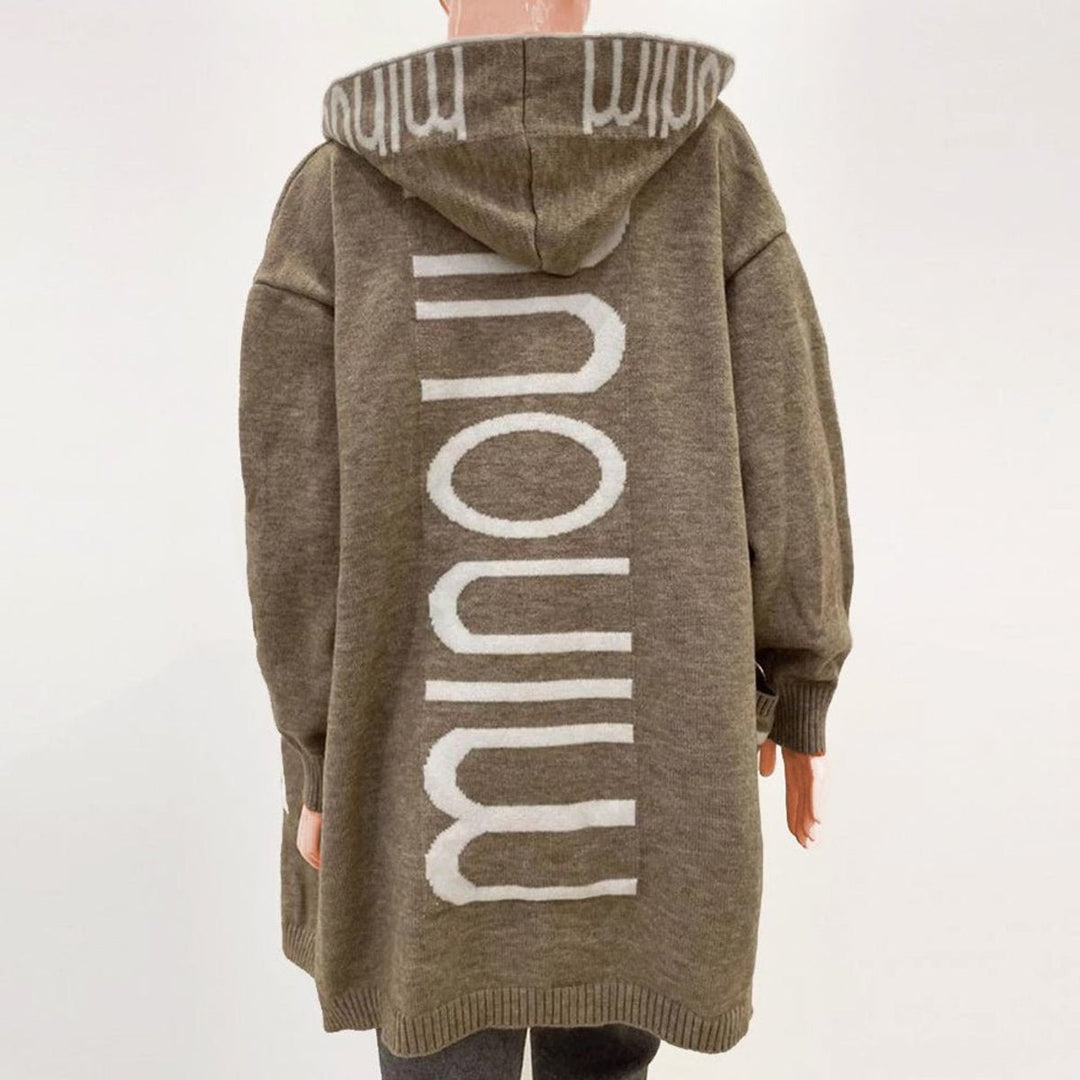 Rosabel | Kapuzenstrickjacke mit offenem Vorderteil