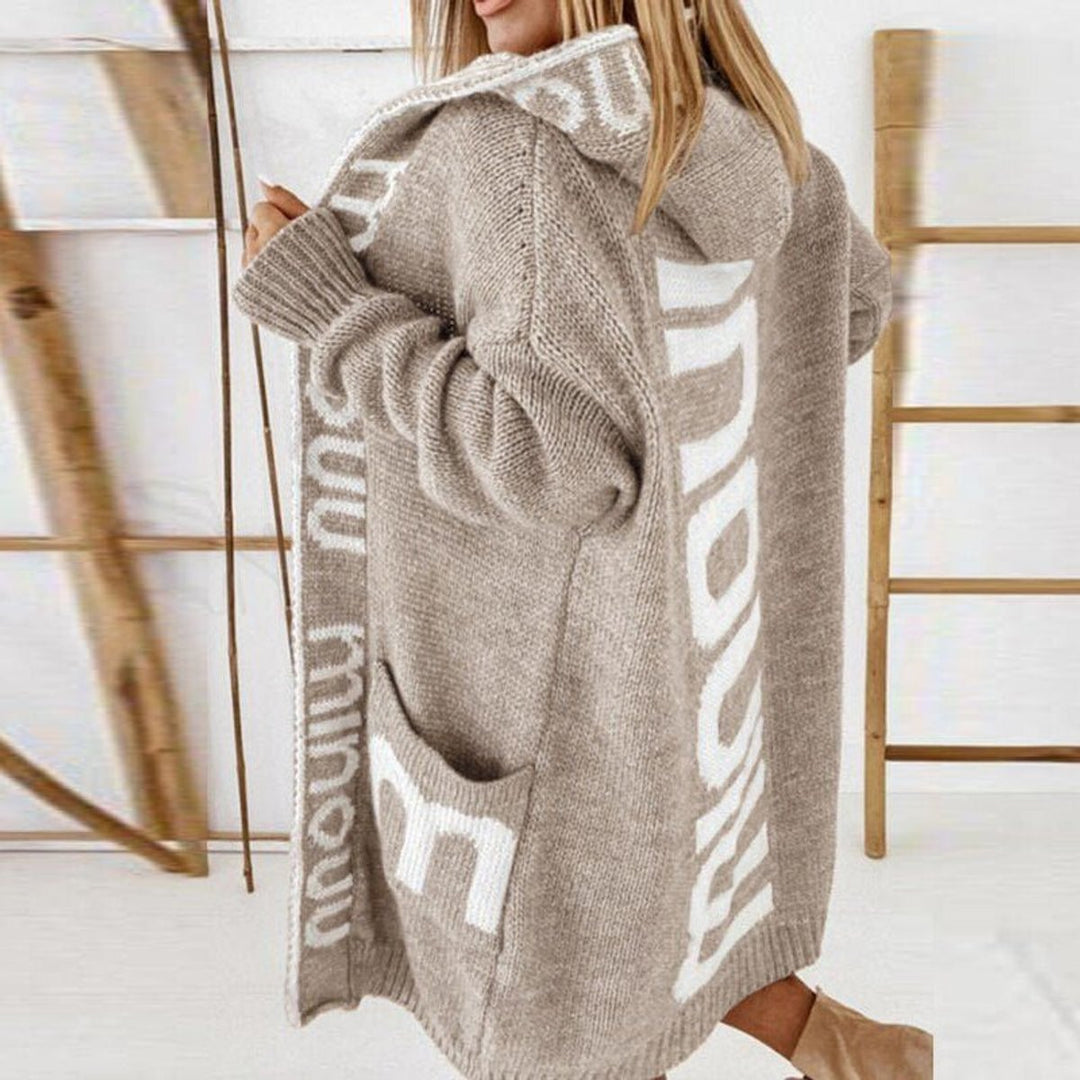 Rosabel | Kapuzenstrickjacke mit offenem Vorderteil