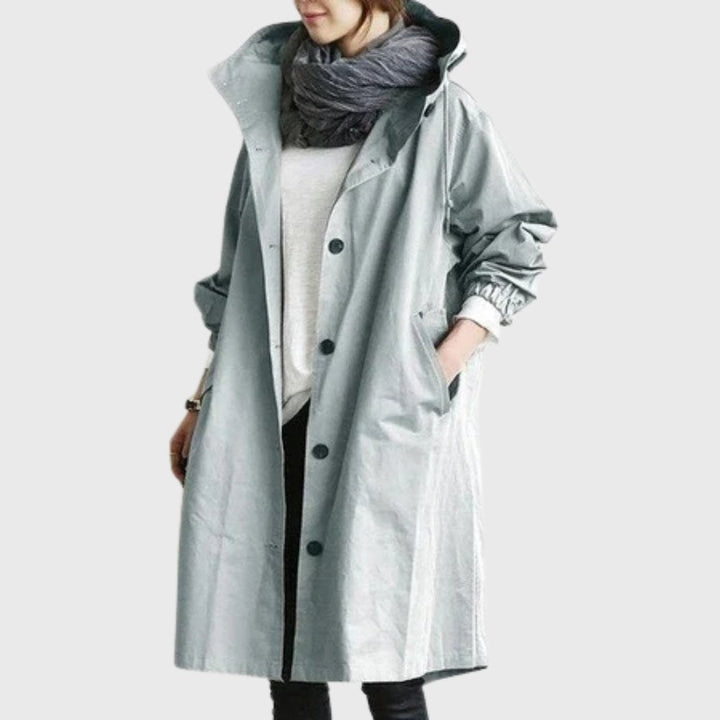 Ruth | Kapuzen-Relaxed-Fit Langer Trenchcoat