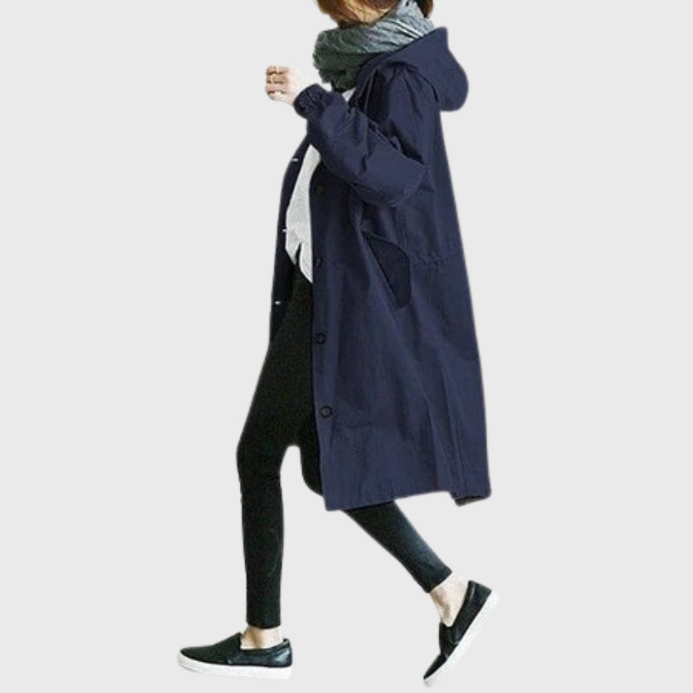 Ruth | Kapuzen-Relaxed-Fit Langer Trenchcoat