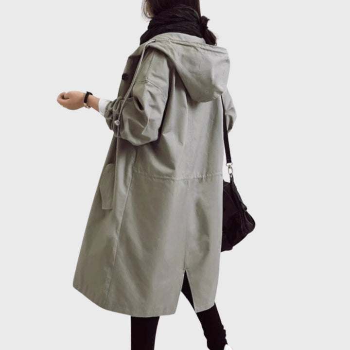 Ruth | Kapuzen-Relaxed-Fit Langer Trenchcoat