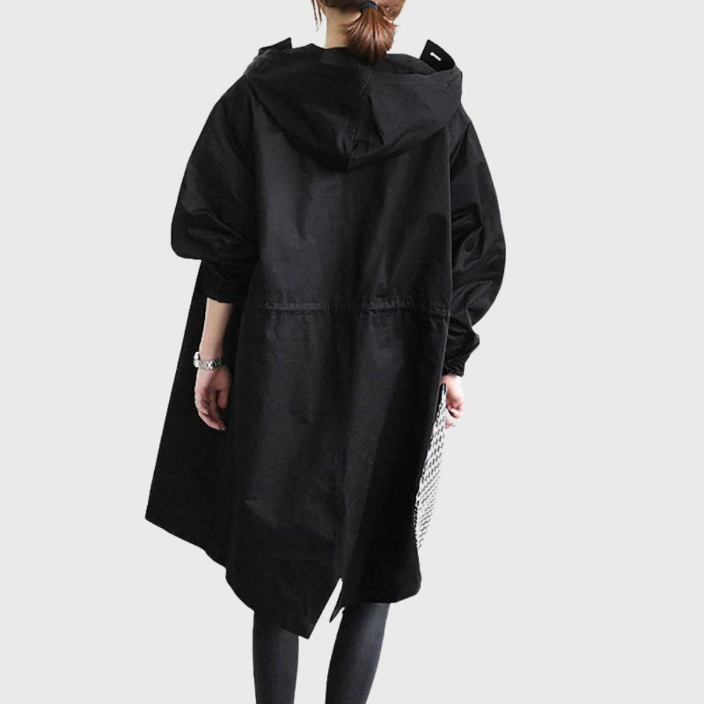 Ruth | Kapuzen-Relaxed-Fit Langer Trenchcoat