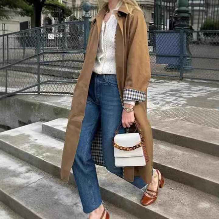 Lucia | Raffinierter Oversized langer Trenchcoat