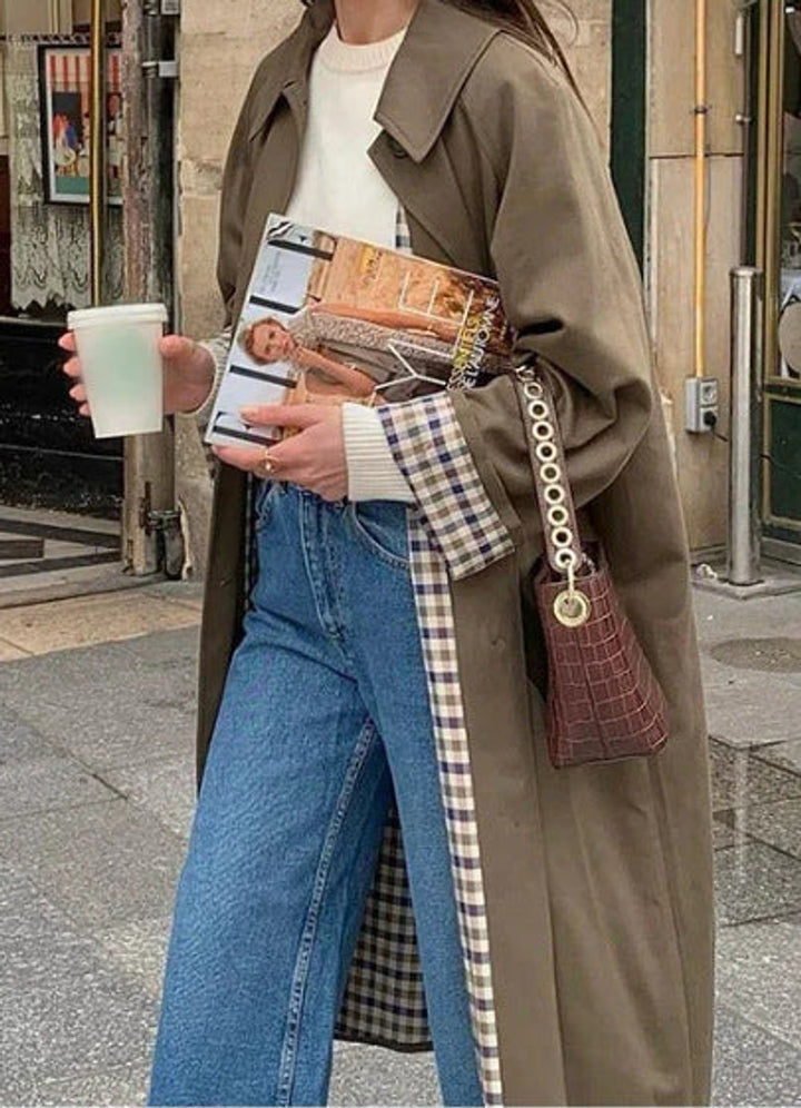 Lucia | Raffinierter Oversized langer Trenchcoat