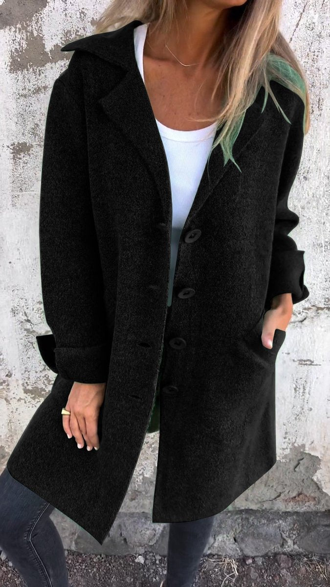 Lucille | Lässiger Langmantel mit Revers