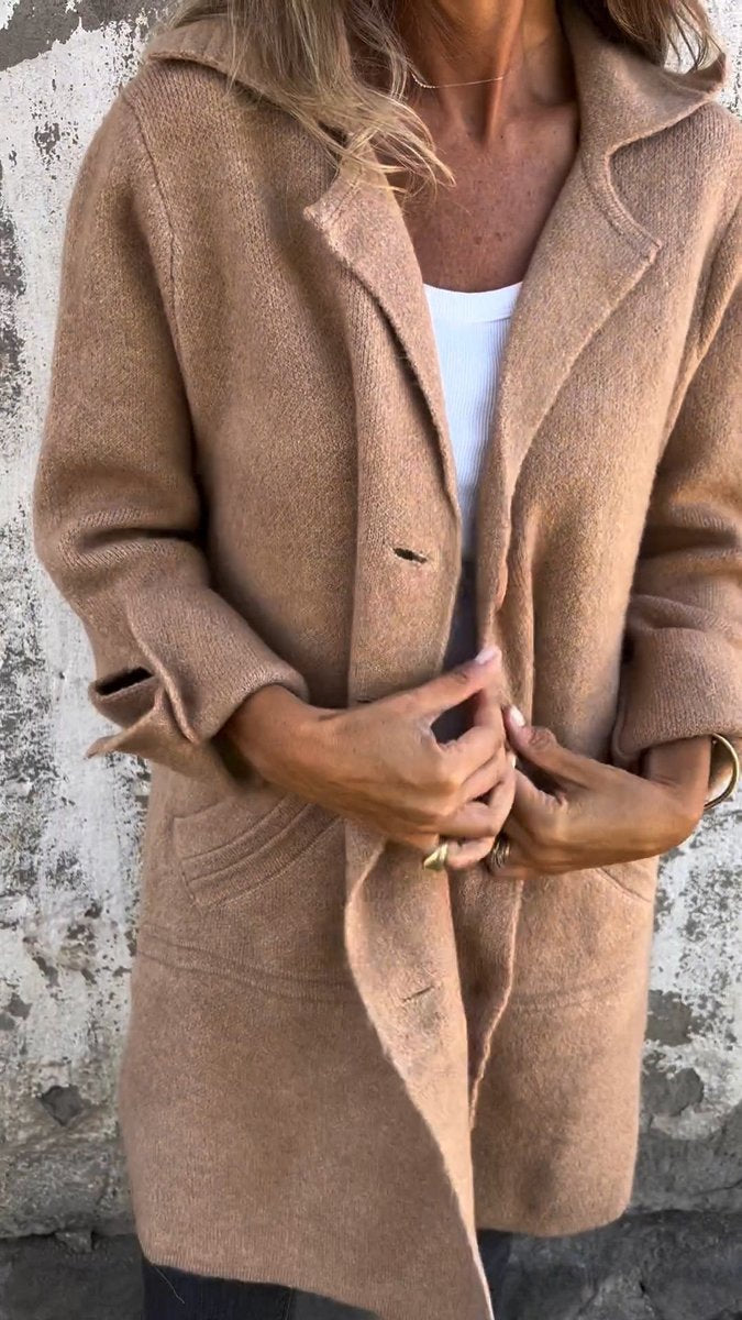 Lucille | Lässiger Langmantel mit Revers