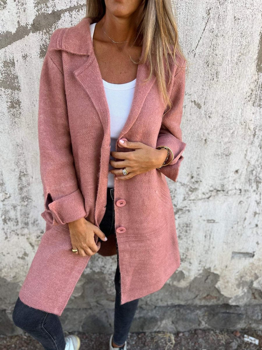 Lucille | Lässiger Langmantel mit Revers