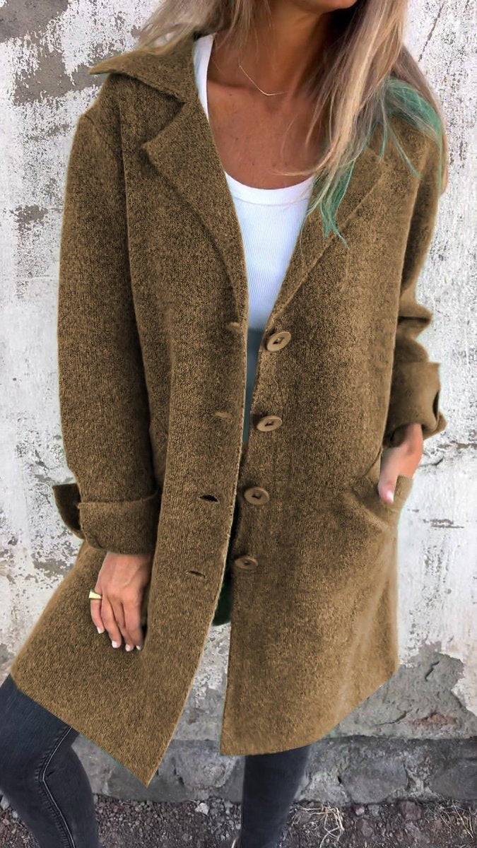 Lucille | Lässiger Langmantel mit Revers
