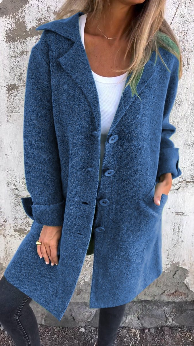 Lucille | Lässiger Langmantel mit Revers